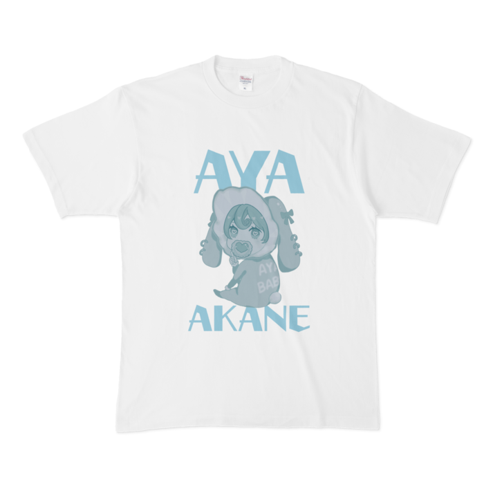 【あやばぶ🍼】パステルTシャツ（BLUE） - XL - 白
