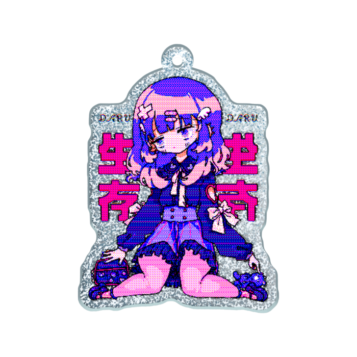 ラメアクリルキーホルダー - 50 × 50mm