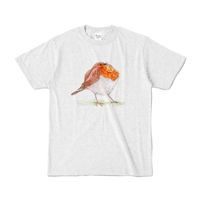 ぷんぷん小鳥 カラーTシャツ - S - アッシュ (淡色)