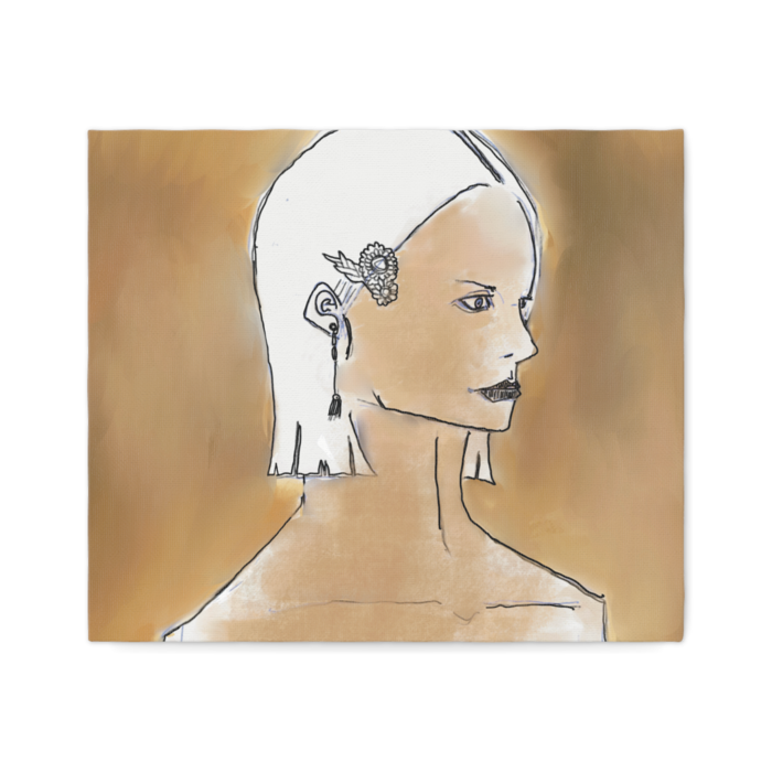 黄土色の女性画　a