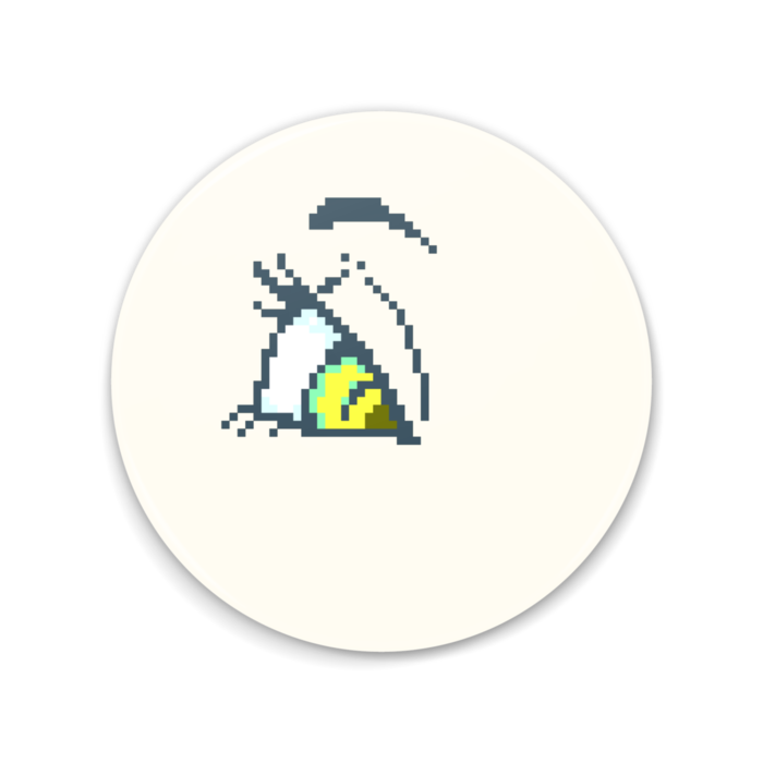 「流し目（龍）」　缶ミラー - 75mm