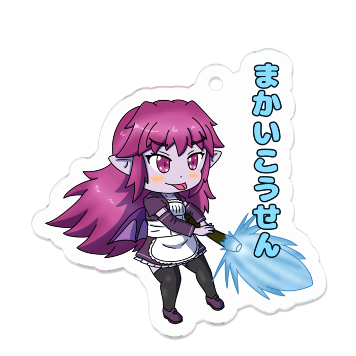 アクリルキーホルダー 線画縁取り- 50 x 50 (mm)