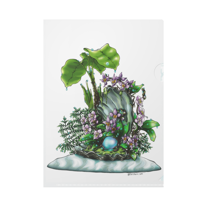 胡蝶蘭と真珠　B5