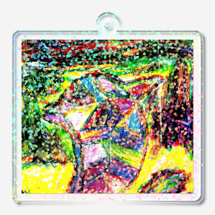 ホログラムアクリルキーホルダー - 50 × 50mm(2)