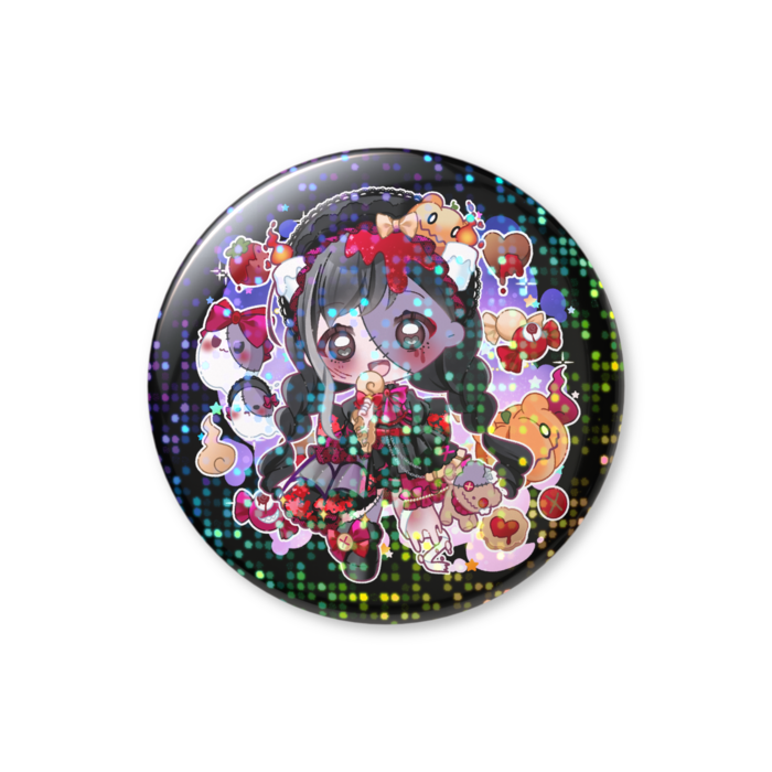 グリッターホログラム缶バッジ - 44mm