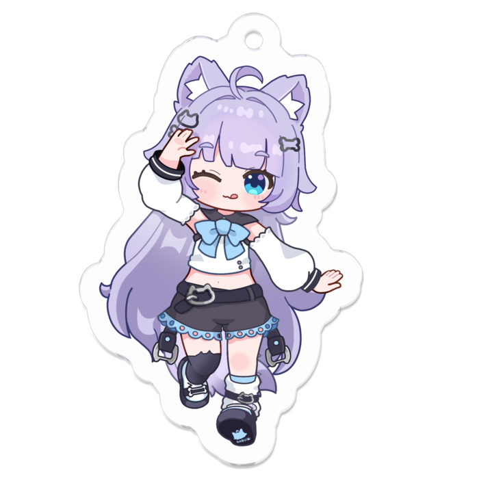 紫ｘウィンク - 50 x 50 (mm)