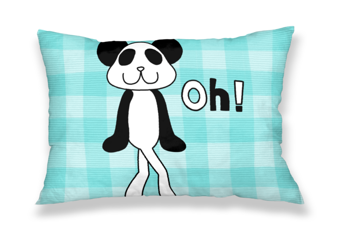 枕カバー - 43x63cm - 両面(チェック)