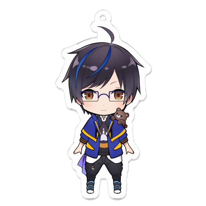 月ノ輪熊真（SD）アクリルキーホルダー 表情A- 70 x 70 (mm)