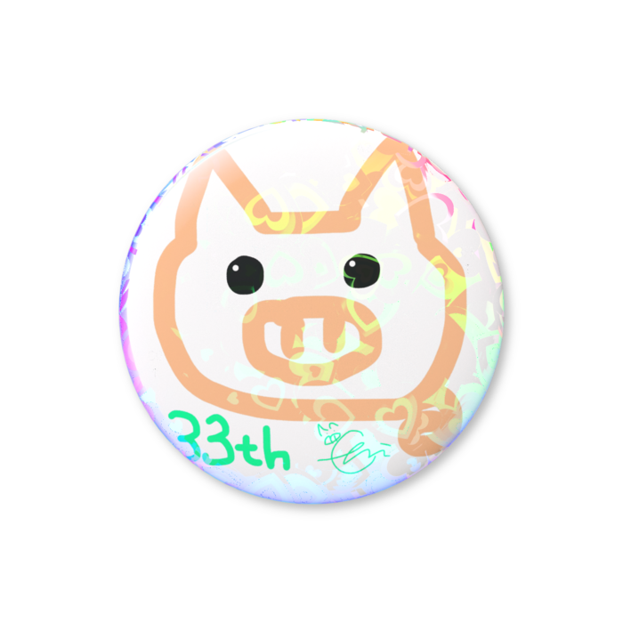 ホログラム缶バッジ - 25mm ハート