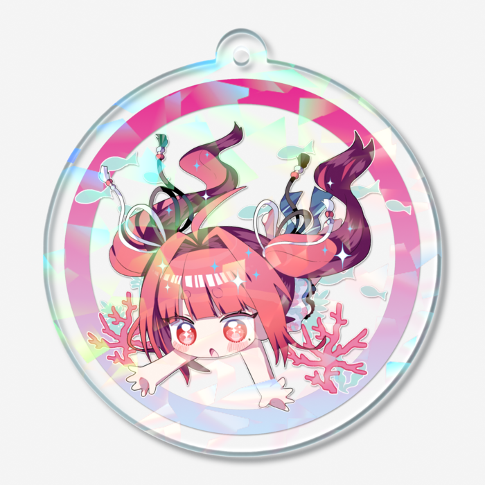 ホログラムアクリルキーホルダー(すもぐりVer.) - 50 × 50mm