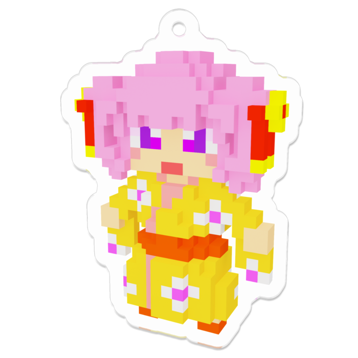 アクリルキーホルダー（コーティング）メリー浴衣