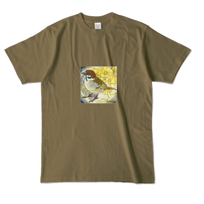 カラーTシャツ - L - オリーブ (濃色)