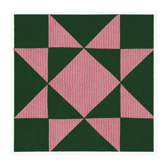 ダークグリーン×ピンク