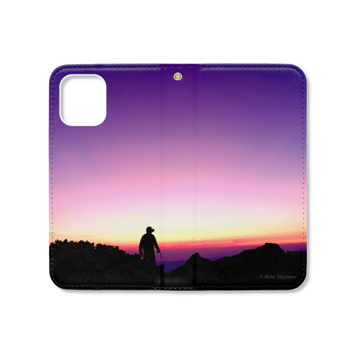 手帳型iPhoneケース（ベルトなし） - iPhone12 mini - ストラップ穴 あり