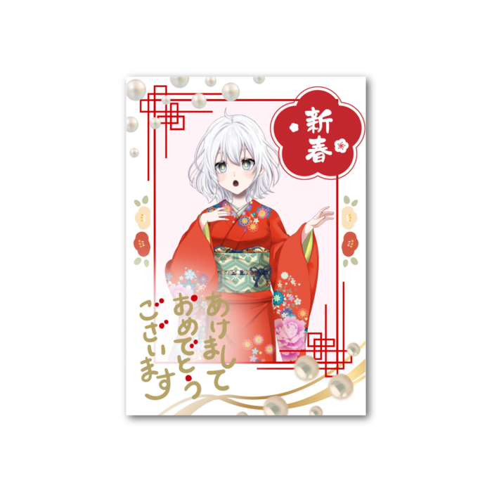 フォト風カード - 縦 - 片面