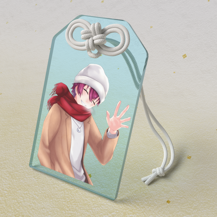 アクリルお守り - 青