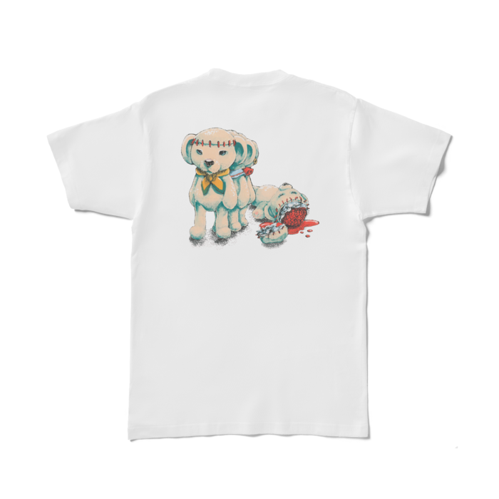 Tシャツ - L - 白　脳くま
