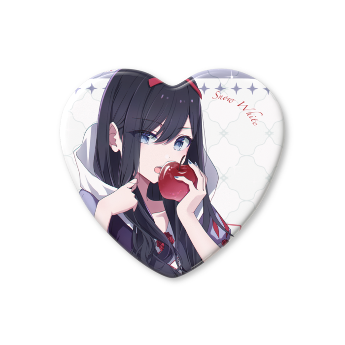 ハート缶バッジ - 57 × 52.5mm