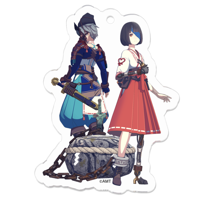 『オノゴロ物語』ハル＆マサタケ（A）アクリルキーホルダー - 50 x 50 (mm)