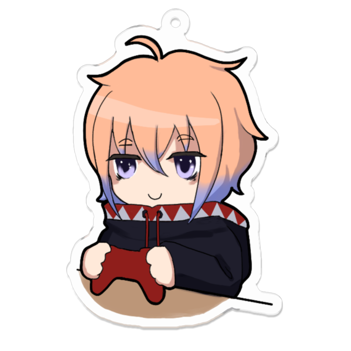 鬼月ののアクリルキーホルダー 中- 70 x 70 (mm)