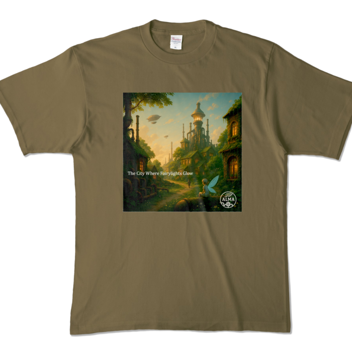 カラーTシャツ - XL - オリーブ (濃色)