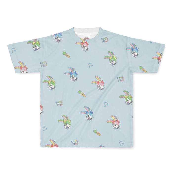 フルグラフィックTシャツブルー - L - 両面印刷