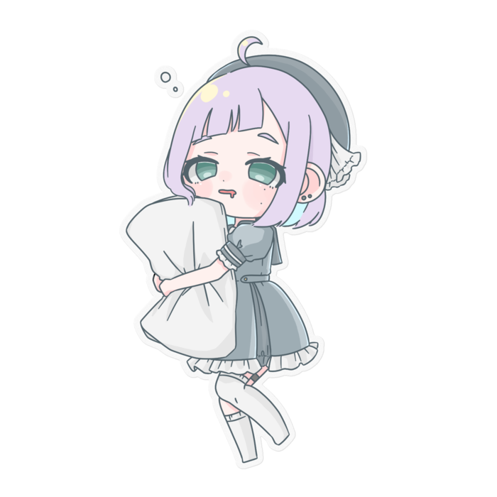 ねむるゆたステッカー - 160 x 160 (mm)