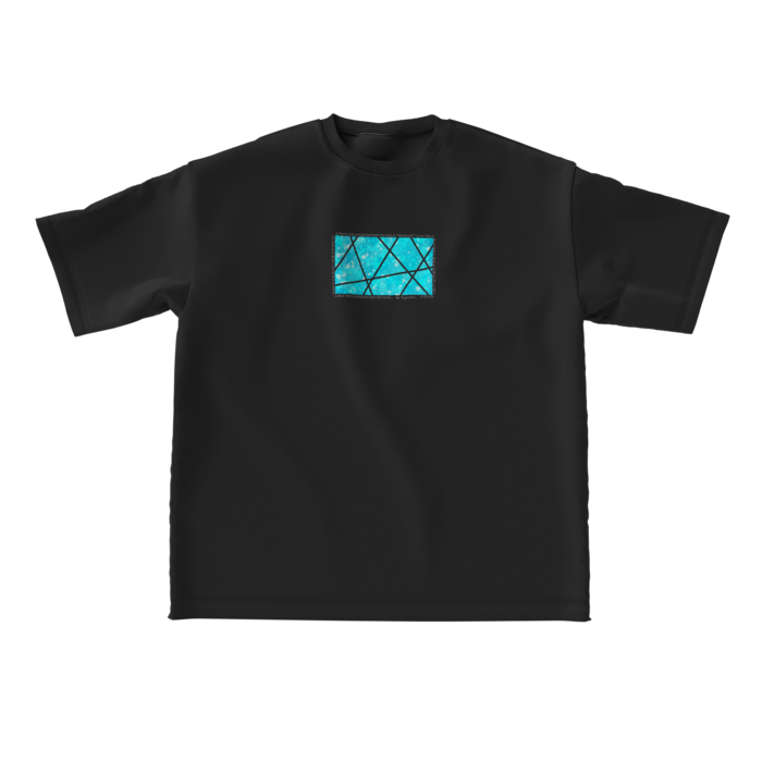 ビッグシルエットTシャツ - L - 正面(1)（黒）