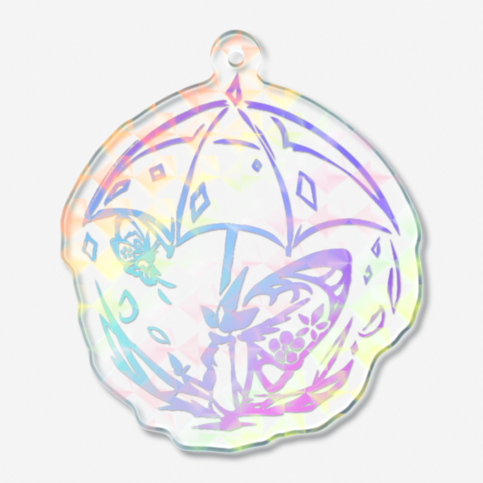 ホログラムアクリルキーホルダー - 50 × 50mm