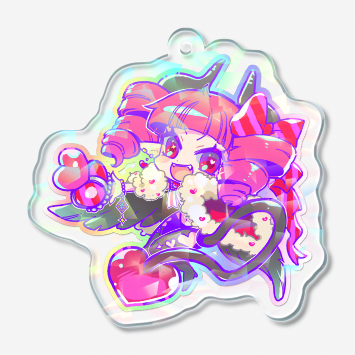 ホログラムアクリルキーホルダー - 50 × 50mm