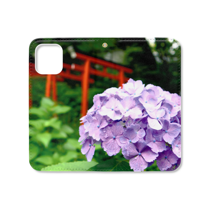 あじさい- iPhone12 mini - ストラップ穴 あり(1)