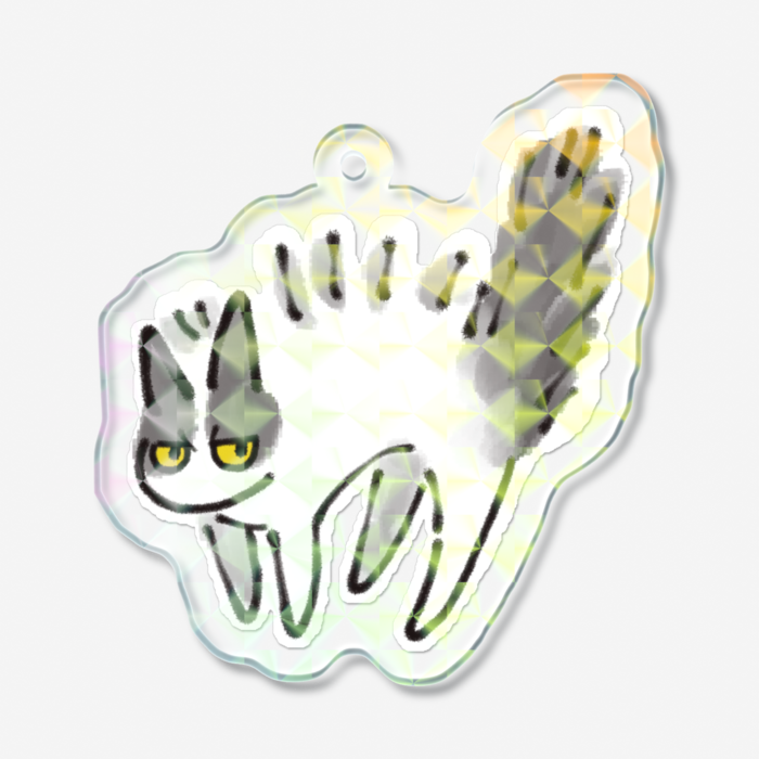 ホログラムアクリルキーホルダー - 50 × 50mm