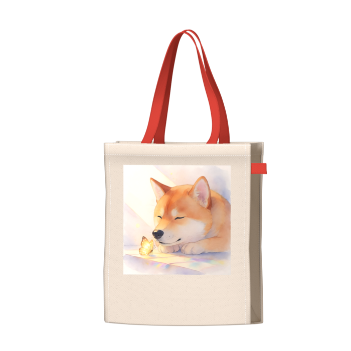 ツートンカラーバッグ - レッド - W34 × H41 × D14cm