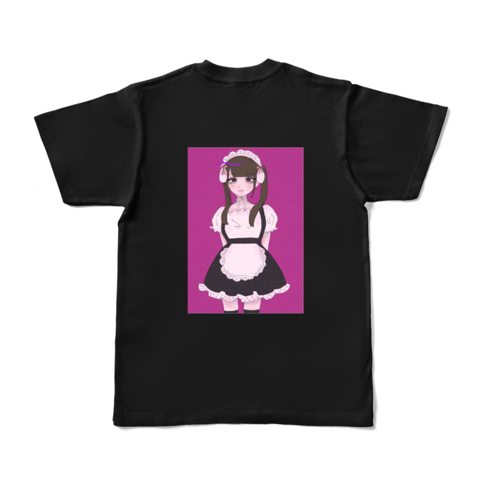 背面 カラーTシャツ - S - ブラック (濃色)