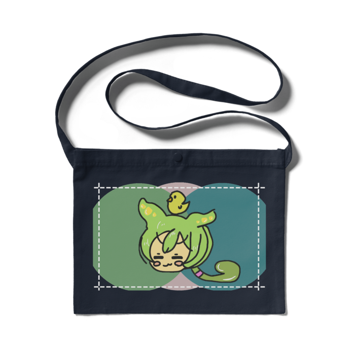 サコッシュ - 300 x 230 (mm) 色:ネイビー