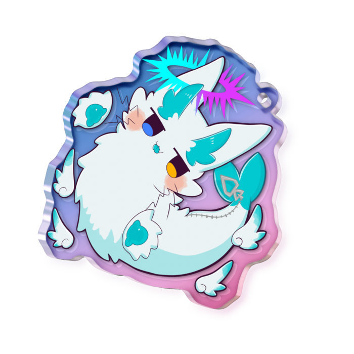 オーロラアクリルキーホルダー - 50 × 50mm