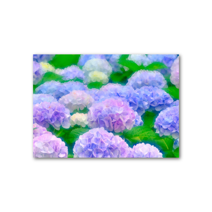 フォト風カード - 横 - 片面 水彩風