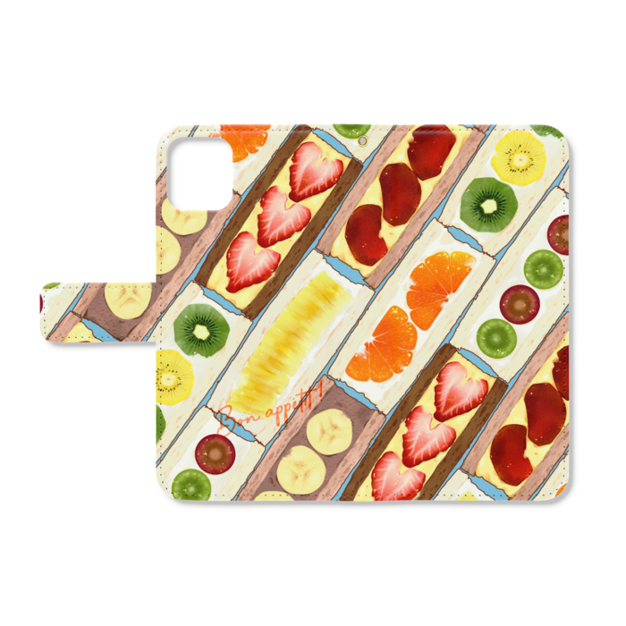 手帳型iPhoneケース - iPhone11ProMax - ストラップ穴 あり