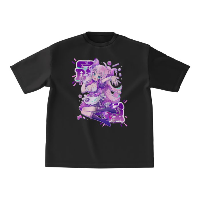 黒ビッグシルエットTシャツ - M - 正面