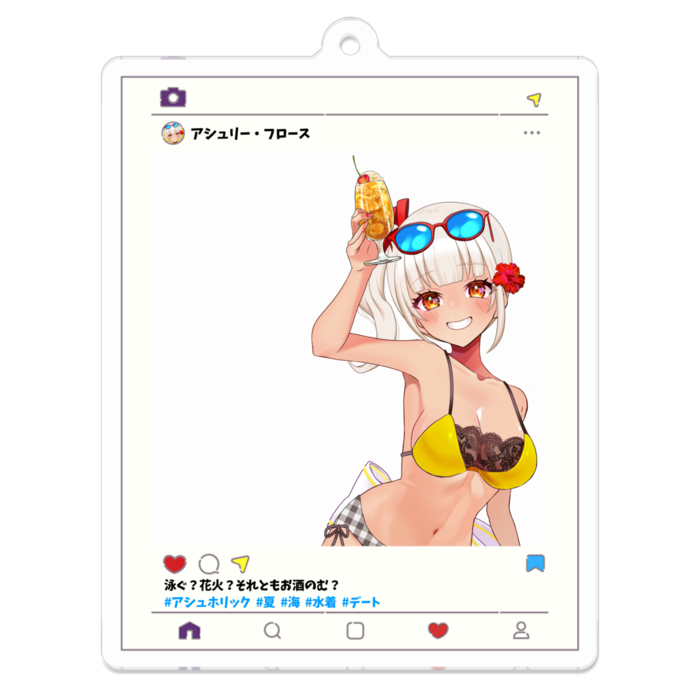 アクリルキーホルダー - 70 x 70 (mm)