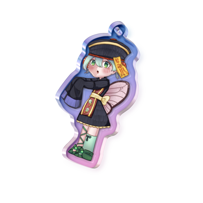 オーロラアクリルキーホルダー - 50 × 50mm