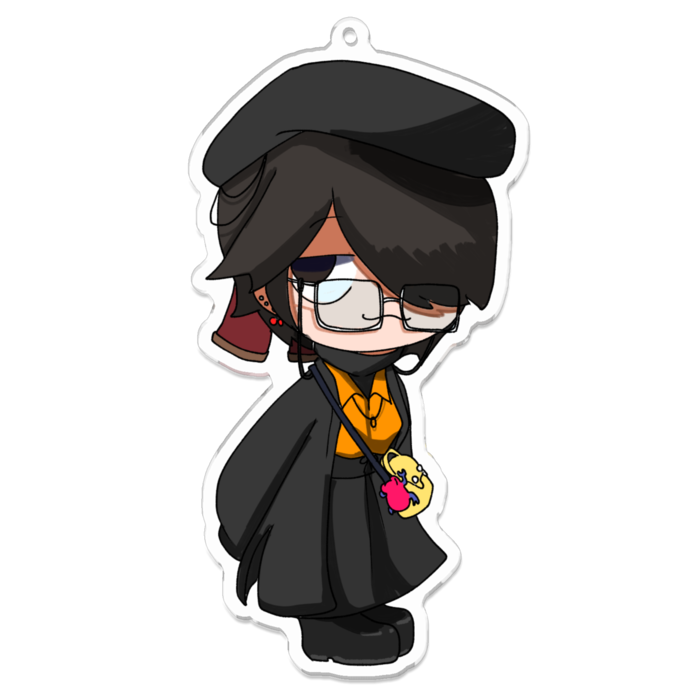 お私服アクリルキーホルダー - 100 x 100 (mm)