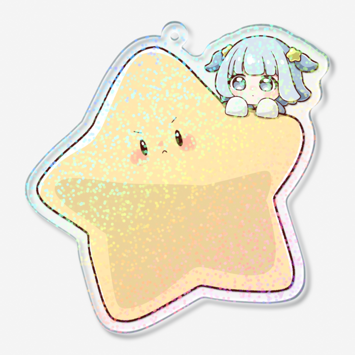 ホログラムアクリルキーホルダー - 70 × 70mm