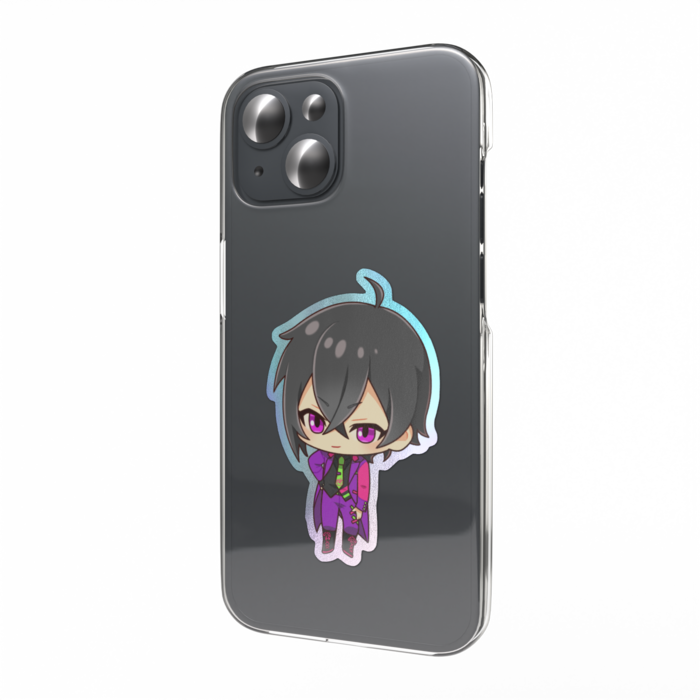 オーロラスマホステッカー - 夜鶴黒羽