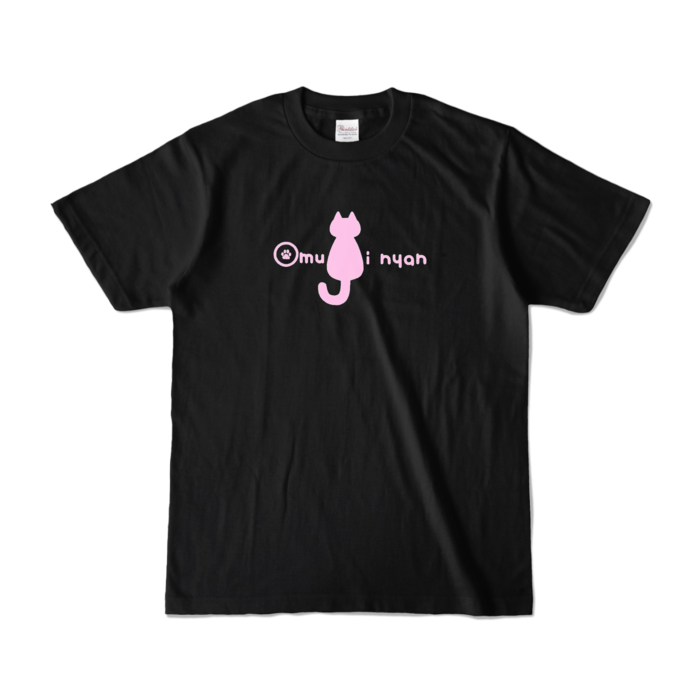 カラーTシャツ - S - ブラック (ピンクロゴ)