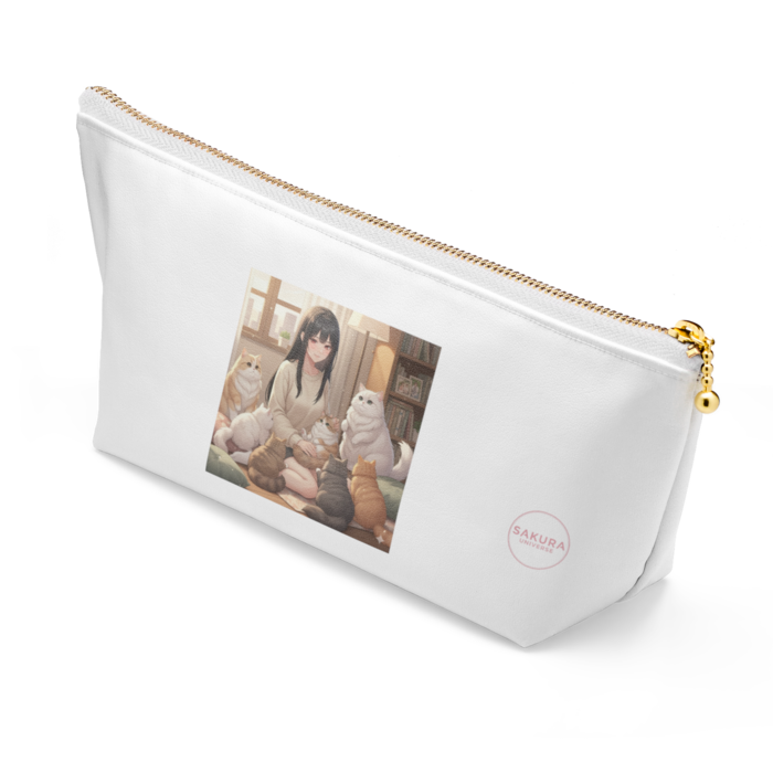 ポーチ - 長さ21.5cm / 高さ10cm - ホワイト