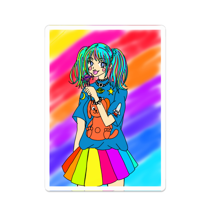 アクリルバッジ - 70 x 70 (mm)