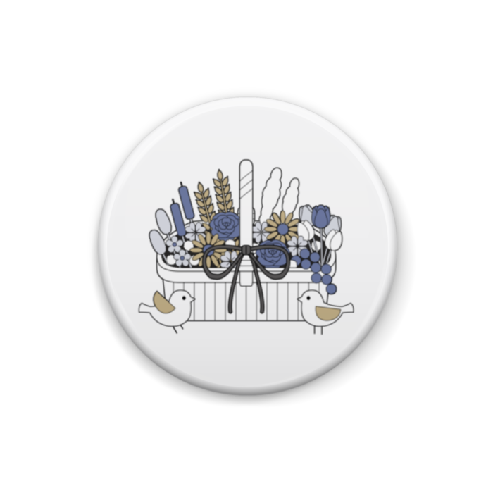 缶バッジA　円形　白色（ホワイト）　直径25mm