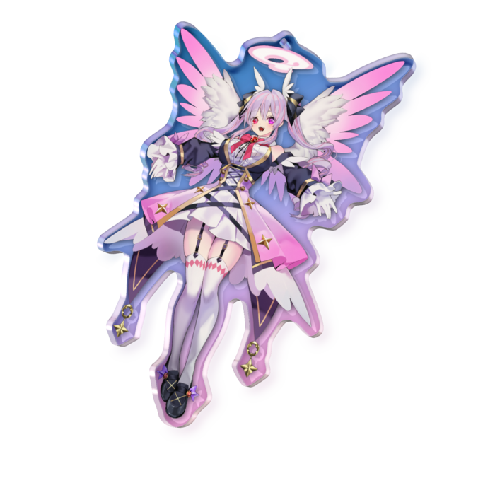 オーロラアクリルキーホルダー - 100 × 100mm