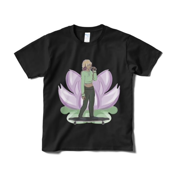 Tシャツ（短納期） - S - ブラック　背景付き
